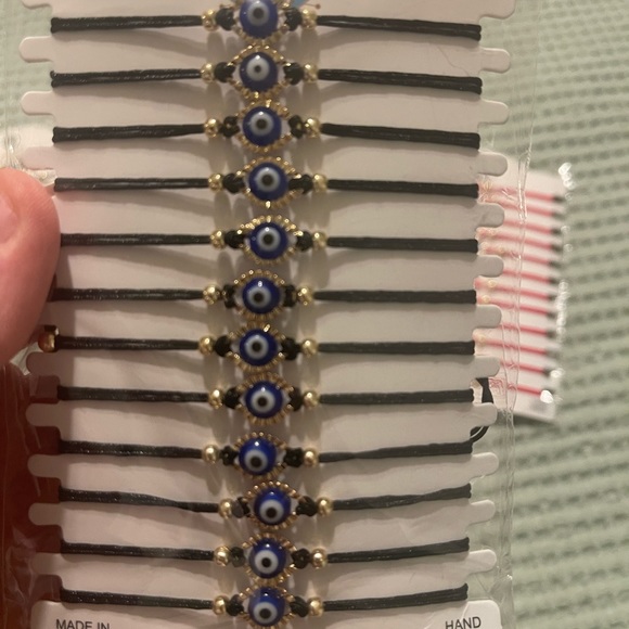 Handmade Evil Eye Silver Plate Bracelet - Picture 2 of 10